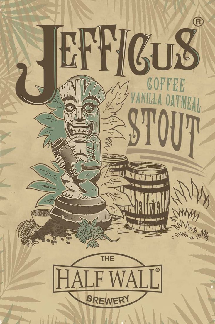 Half Wall Jefficus® Coffee Vanilla Oatmeal Stout label art